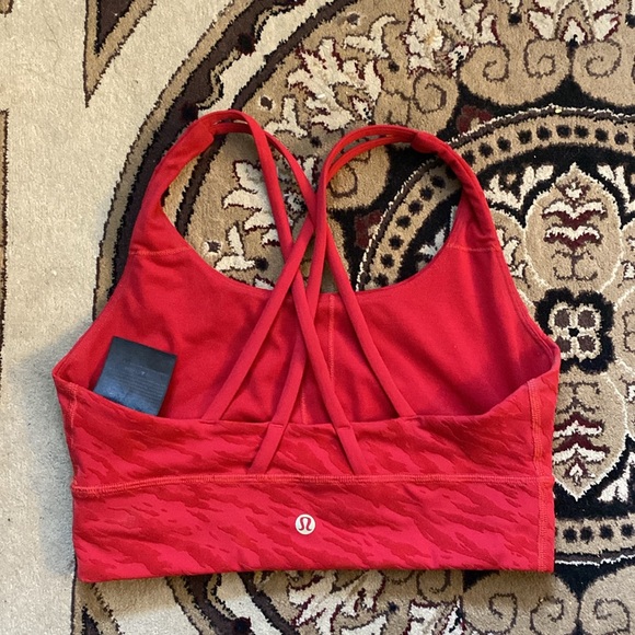 Lululemon Longline Energy Bra, Lunar Year Exclusive in Dark Red - size 6 - Picture 4 of 4